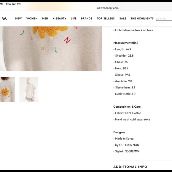 NWT-OUI MAIS NON Little Lion Sweatshirt - Picture 3 of 16